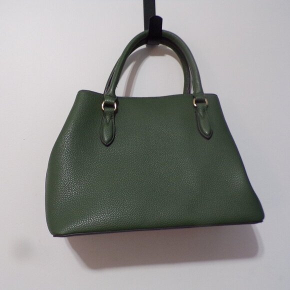 nanette lepore Avacado Green & Gold Trim Handbag w/Shoulder Strap & Zippers New - Picture 2 of 9